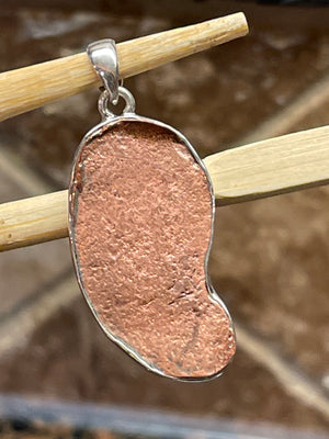 Natural Copper Nugget 925 Solid Sterling Silver Unisex Pendant 45mm - Natural Rocks by Kala