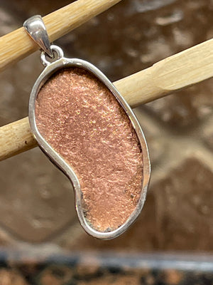 Natural Copper Nugget 925 Solid Sterling Silver Unisex Pendant 45mm - Natural Rocks by Kala