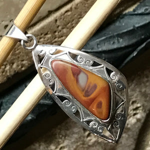 Genuine Australian Noreena Jasper 925 Solid Sterling Silver Pendant 45mm - Natural Rocks by Kala