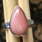 Natural Australian Pink Opal 925 Solid Sterling Silver Ring Size 8 - Natural Rocks by Kala