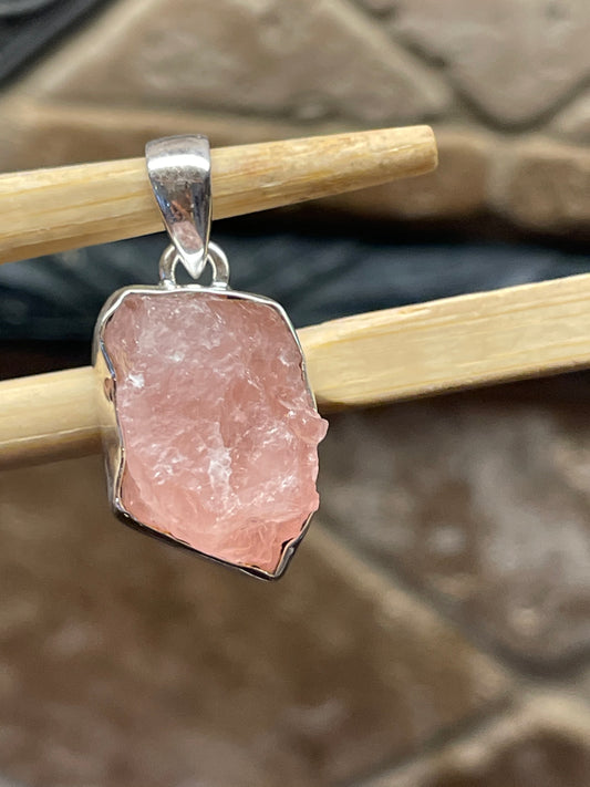 Natural Pink Morganite Pendant Necklace - Natural Rocks by Kala