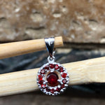 Natural 1.5ct Red Ruby 925 Solid Sterling Silver Pendant 16mm - Natural Rocks by Kala