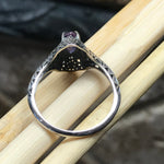 Natural Rose De France Amethyst 925 Solid Sterling Silver Engagement Ring Size 6, 8 - Natural Rocks by Kala