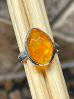 Baltic Amber 925 Solid Sterling Silver Ring Size 67.5 - Natural Rocks by Kala