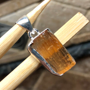 Natural Imperial topaz 925 Sterling Silver Pendant 25mm - Natural Rocks by Kala