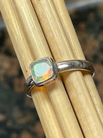 Natural Ethiopian Opal 925 Solid Sterling Silver Engagement Ring Size 7.75 - Natural Rocks by Kala