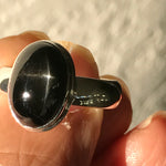 Genuine Black Star Diopside 925 Sterling Silver Engagement Ring Size 6, 7, 8, 9 - Natural Rocks by Kala