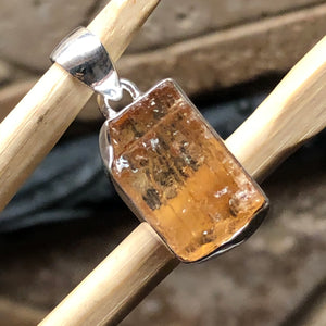 Natural Imperial topaz 925 Sterling Silver Pendant 25mm - Natural Rocks by Kala