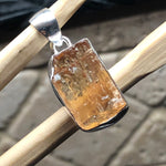 Natural Imperial topaz 925 Sterling Silver Pendant 25mm - Natural Rocks by Kala