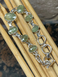Natural Green Kyanite 925 Solid Sterling Silver Bracelets 7" - Natural Rocks by Kala