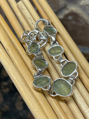 Natural Green Kyanite 925 Solid Sterling Silver Bracelets 7" - Natural Rocks by Kala