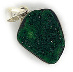 Natural Rare Uvarovite Garnet, Emerald Green 925 Sterling Silver Silver Pendant 37mm - Natural Rocks by Kala