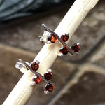 Natural Pyrope Garnet 925 Solid Sterling Silver Stud Earrings 15mm - Natural Rocks by Kala