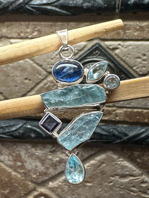 Aquamarine, Moonstone, Iolite & Pearl Sterling Silver Necklace – Bella  Zahran