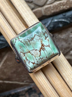 Natural Australian Variscite Cabochon 925 Sterling Silver Ring Size 9.5 - Natural Rocks by Kala