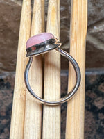 Natural Australian Pink Opal 925 Solid Sterling Silver Ring Size 7 - Natural Rocks by Kala