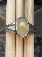 Natural Ethiopian Opal 925 Solid Sterling Silver Engagement Ring Size 9 - Natural Rocks by Kala