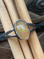 Natural Ethiopian Opal 925 Solid Sterling Silver Engagement Ring Size 9 - Natural Rocks by Kala