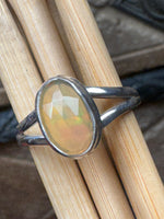 Natural Ethiopian Opal 925 Solid Sterling Silver Engagement Ring Size 9 - Natural Rocks by Kala