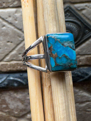 Gorgeous Spiny Oyster Arizona Turquoise 925 Solid Sterling Silver Ring Size 7 - Natural Rocks by Kala