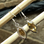 Natural 2ct Golden Citrine 925 Solid Sterling Silver Earrings 22mm - Natural Rocks by Kala