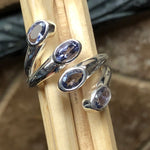 Natural 4ct Iolite 925 Solid Sterling Silver Stackable Ring Size 6, 7, 9 - Natural Rocks by Kala