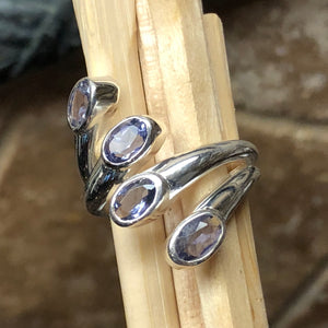 Natural 4ct Iolite 925 Solid Sterling Silver Stackable Ring Size 6, 7, 9 - Natural Rocks by Kala