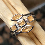 Genuine 2ct Golden Citrine 925 Solid Sterling Silver Stackable Ring Size 6, 7, 8, 9 - Natural Rocks by Kala
