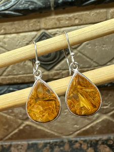 Genuine Pietersite 925 Solid Sterling Silver Earrings 30mm - Natural Rocks by Kala