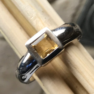 Natural 1ct Golden Citrine 925 Solid Sterling Silver Engagement Ring Size 6, 7, 8 - Natural Rocks by Kala