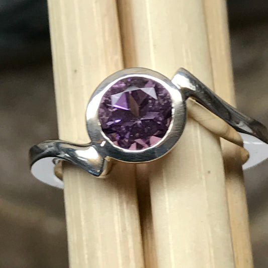 Natural 1ct Purple Amethyst 925 Sterling Silver Engagement Ring Size 6, 7, 8, 9 - Natural Rocks by Kala