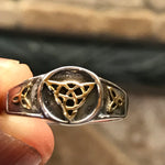 Celtic Trinity Knot 925 Solid Sterling Silver Ring Size 6, 7, 8 - Natural Rocks by Kala