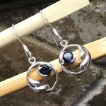 Natural 1ct Iolite 925 Solid Sterling Silver Earrings 25mm - Natural Rocks by Kala