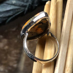 Natural Indonesian Bumble Bee Jasper 925 Sterling Silver Ring Size 8 - Natural Rocks by Kala