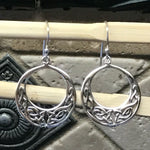 Celtic Knot 925 Solid Sterling Silver Earrings 35mm - Natural Rocks by Kala
