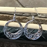 Celtic Knot 925 Solid Sterling Silver Earrings 35mm - Natural Rocks by Kala