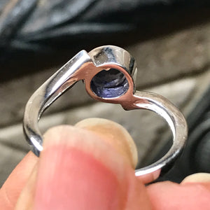 Natural 1ct Iolite 925 Sterling Silver Engagement Ring Size 6, 8, 9 - Natural Rocks by Kala