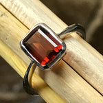 Natural 1.25ct Pyrope Garnet 925 Sterling Silver Ring Size 6, 7, 8, 9 - Natural Rocks by Kala