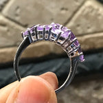 Natural 9ct Purple Amethyst 925 Solid Sterling Silver Ring Size 6, 7, 8, 9 - Natural Rocks by Kala