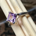 Natural 1.5ct Amethyst 925 Solid Sterling Silver Ring Size 6, 7, 8, 9 - Natural Rocks by Kala