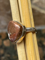 Natural Rarest Copper Agate 925 Solid Sterling Silver Ring Size 6.5