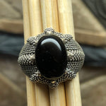 Natural Black Onyx 925 Solid Sterling Silver Men's Ring Size 8, 9, 10, 11, 12 - Natural Rocks by Kala