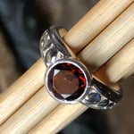 Natural 1ct Pyrope Garnet 925 Solid Sterling Silver Engagement Ring Size 6, 7, 8 - Natural Rocks by Kala
