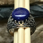Natural Blue Lapis Lazuli 925 Solid Sterling Silver Men's Ring Size 7, 8, 9, 10, 13 - Natural Rocks by Kala