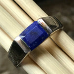 Natural Blue Lapis Lazuli 925 Solid Sterling Silver Men's Ring Size 9, 10, 11, 12, 13 - Natural Rocks by Kala