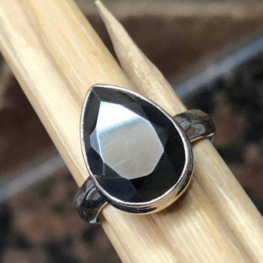 Natural Hematite 925 Solid Sterling Silver Ring Size 6.5, 6.75, 7.75, 8, 8.5 - Natural Rocks by Kala