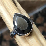 Natural Hematite 925 Solid Sterling Silver Ring Size 6.5, 6.75, 7.75, 8, 8.5 - Natural Rocks by Kala