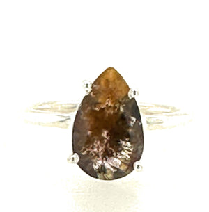 Natural Cacoxenite 925 Sterling Silver Engagement Ring Size 7 - Natural Rocks by Kala