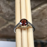 Natural 1ct Pyrope Garnet 925 Solid Sterling Silver Engagement Ring Size 6, 8 - Natural Rocks by Kala