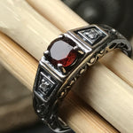Natural Pyrope Garnet 925 Sterling Silver Engagement Ring Size 6, 8 - Natural Rocks by Kala